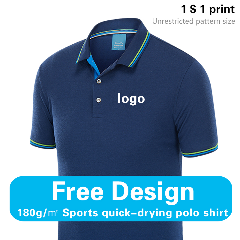 Embroidery Men Shirt - Summer Polo Shirt With Printed Logo