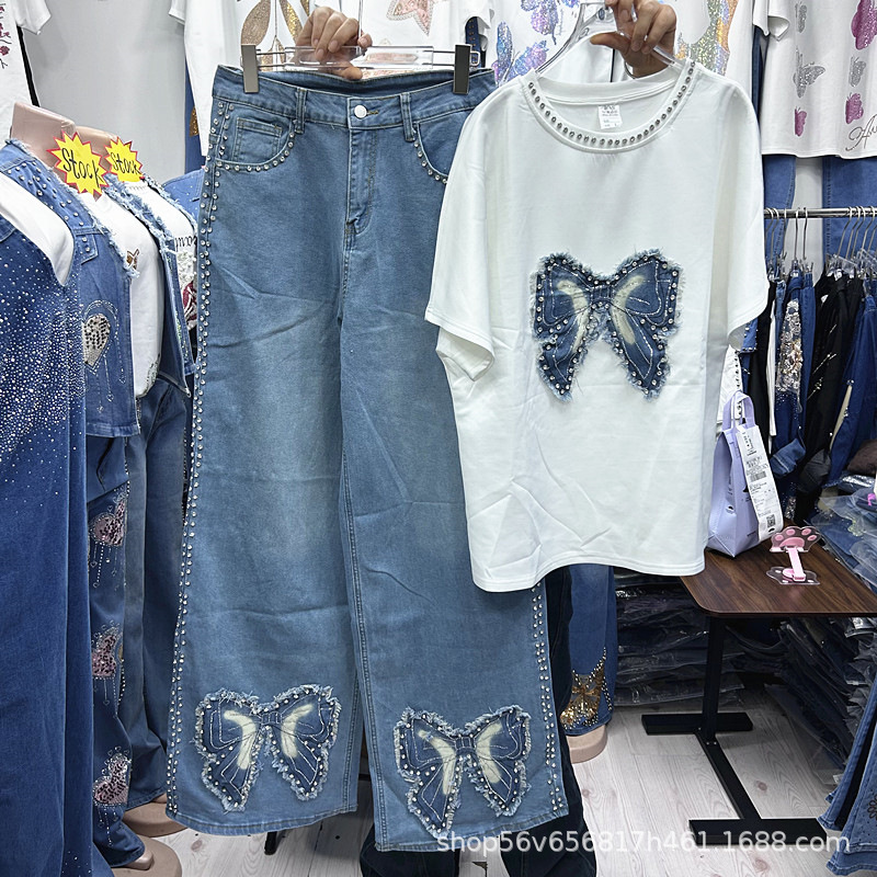 Embroidery On Shirt - New Spring Summer Loose Women Two-piece