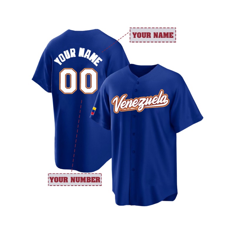 Custom Venezuela Baseball T-Sh - Embroidery On Shirt ulasan dan harga