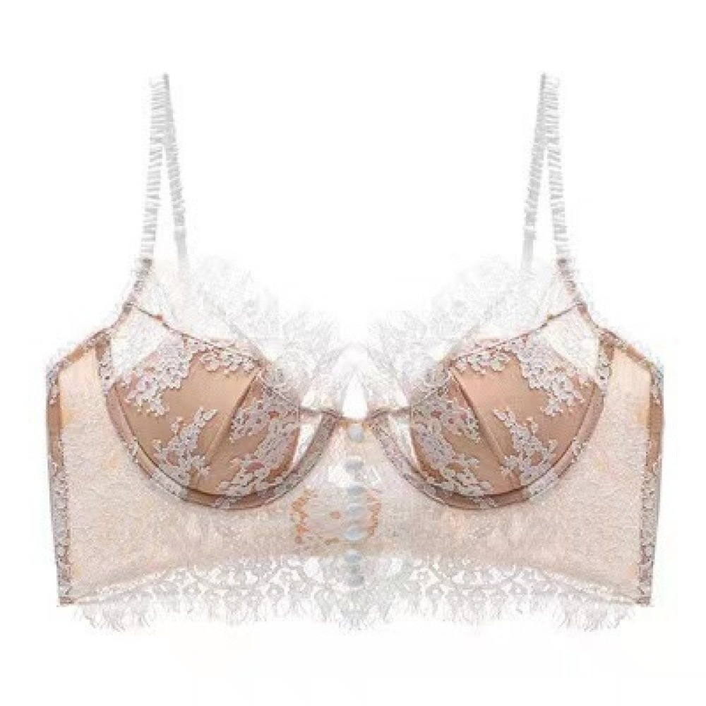 Flower Embroidery Lace Wireles - Embroidery Underwear ulasan dan harga