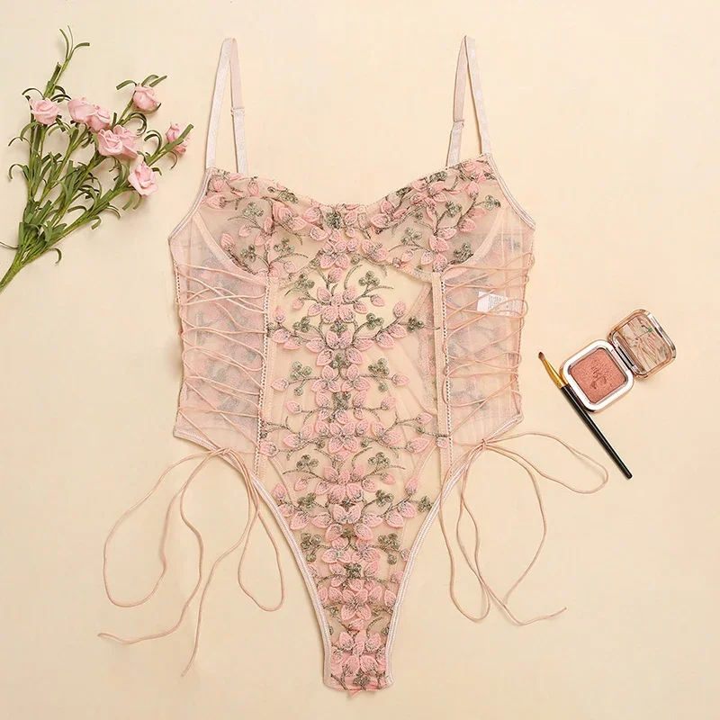 Women Sexy Lingerie Bodysuit F - Embroidery Underwear ulasan dan harga