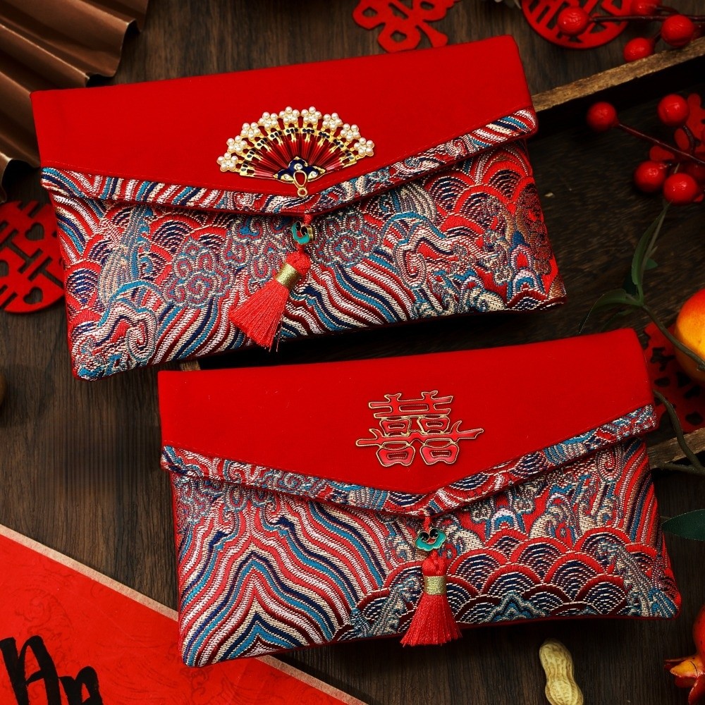 Chinese New Year Brocade Red E - Embroidery House ulasan dan harga