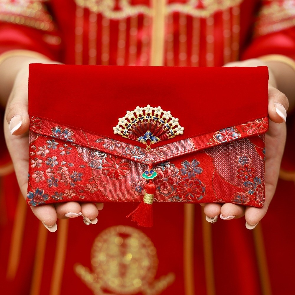 Chinese New Year Brocade Red E - Embroidery House ulasan dan harga