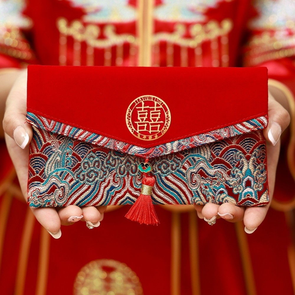 Chinese New Year Brocade Red E - Embroidery House ulasan dan harga