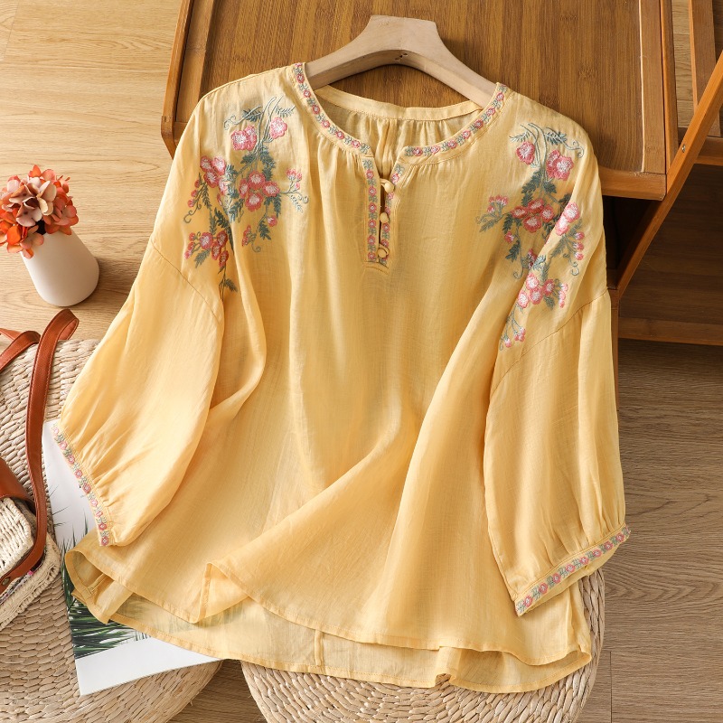 Chinese Style Women's Clothing - Embroidery On Shirt ulasan dan harga
