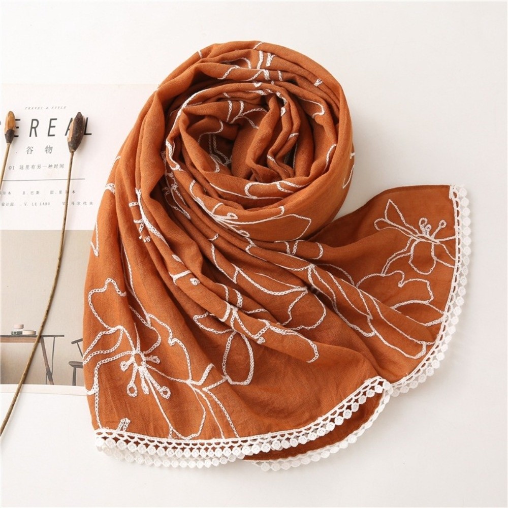 Versatile Elegant Hijab Scarf  - Embroidery Hijab ulasan dan harga