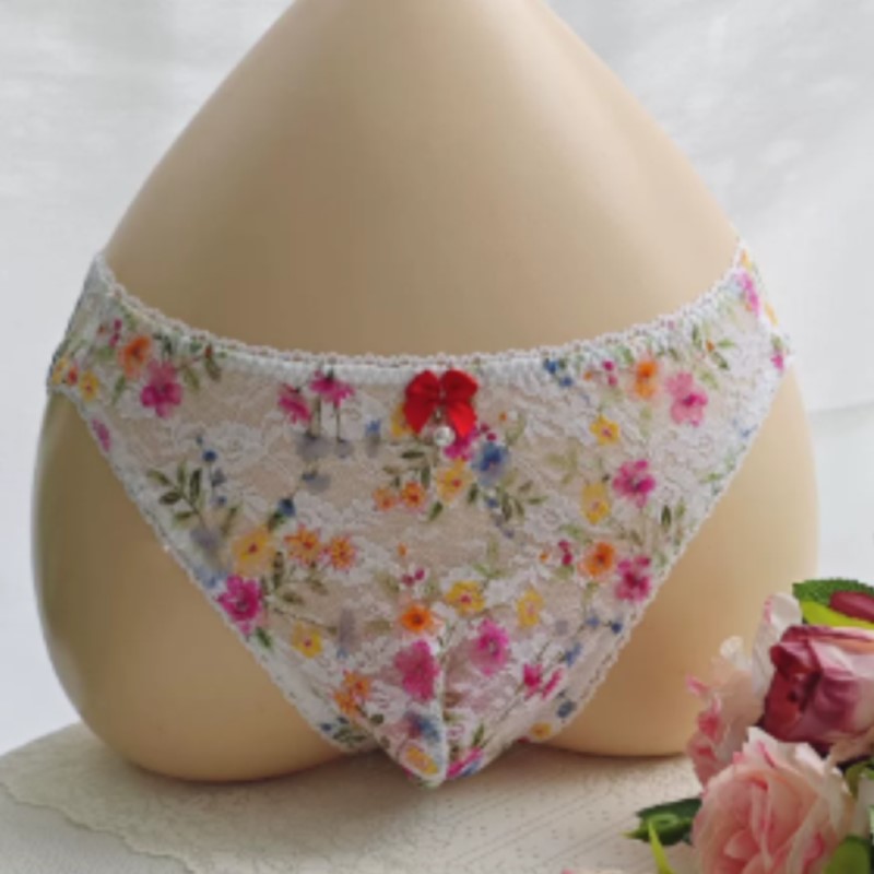 Sheer Sexy Man's Lace Panties  - Embroidery Underwear ulasan dan harga