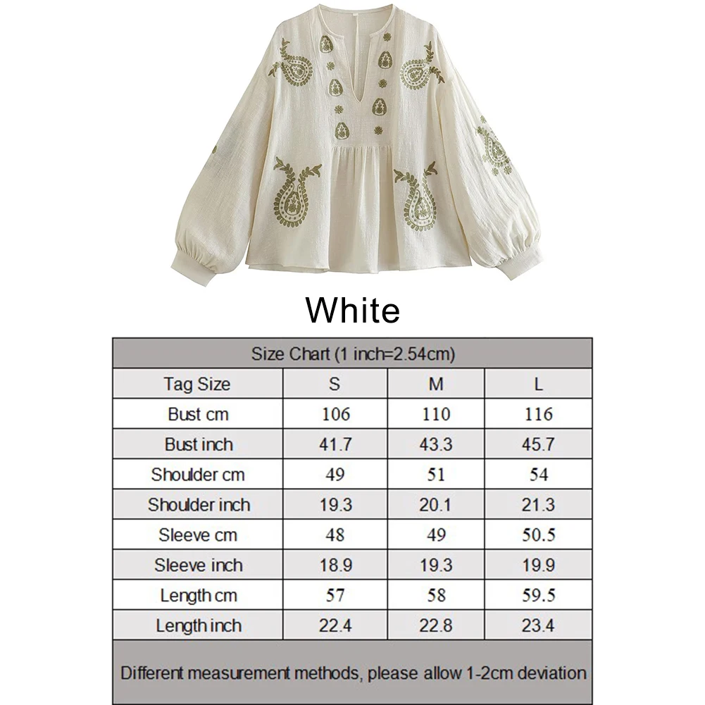Womens New Loose Cotton Embroi - Embroidery On Shirt ulasan dan harga