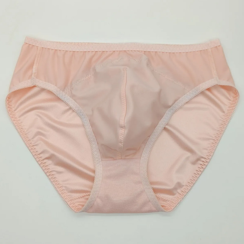 Man's Lace Embroidery Pink Bri - Embroidery Underwear ulasan dan harga