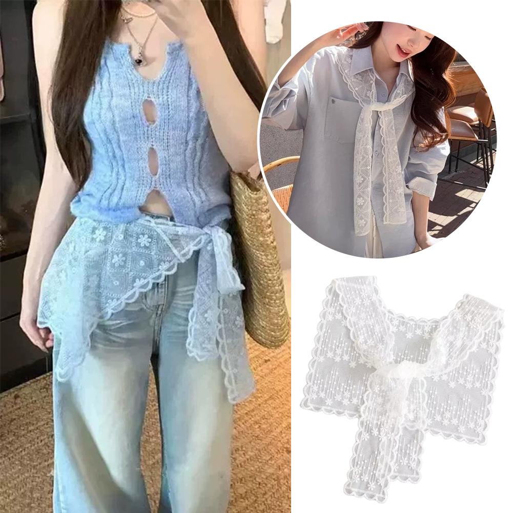 French Lace Shawl Scarf for Wo - Embroidery On Shirt ulasan dan harga