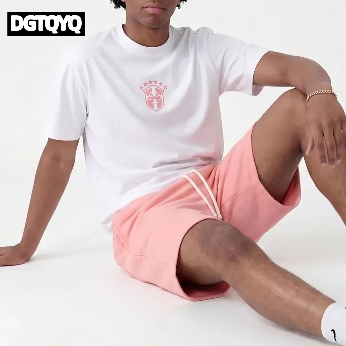 Man's Summer New Pink Embroide - Embroidery Men Shirt ulasan dan harga