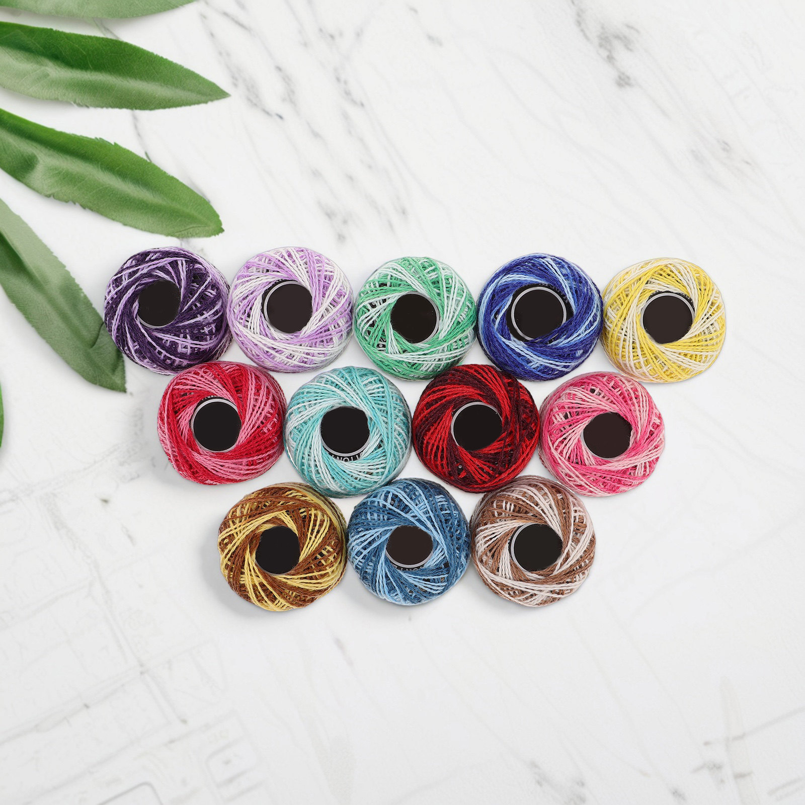 12Pcs Colorful Cotton Embroide - Embroidery Kit ulasan dan harga