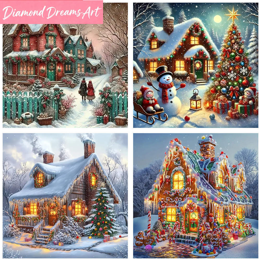 1pcs Diamond Painting Snowy Vi - Embroidery House ulasan dan harga