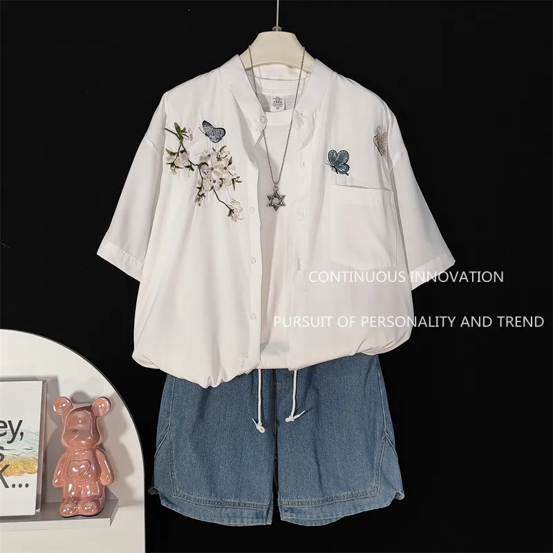 Men's 3 Piece Set Chinese Styl - Embroidery Men Shirt ulasan dan harga