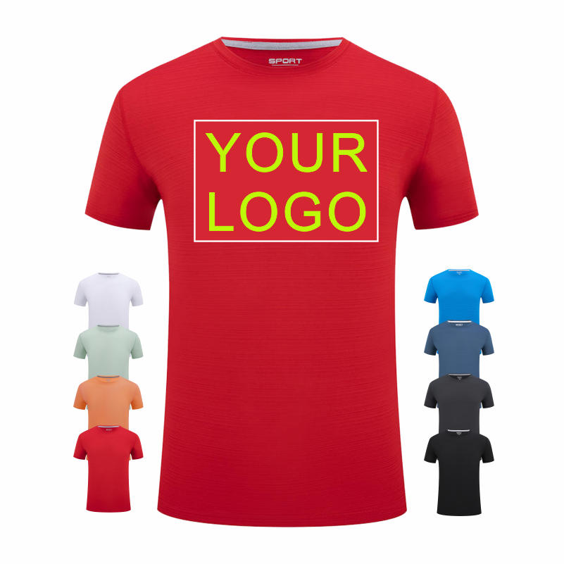 LOGO Customized Round Neck Sho - Embroidery Men Shirt ulasan dan harga