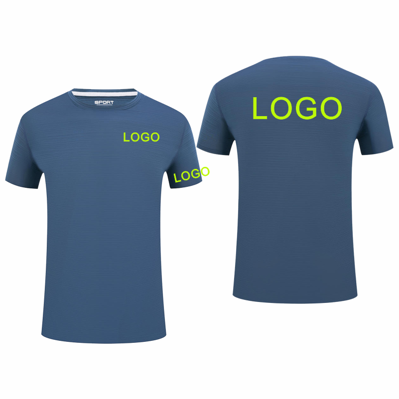LOGO Customized Round Neck Sho - Embroidery Men Shirt ulasan dan harga