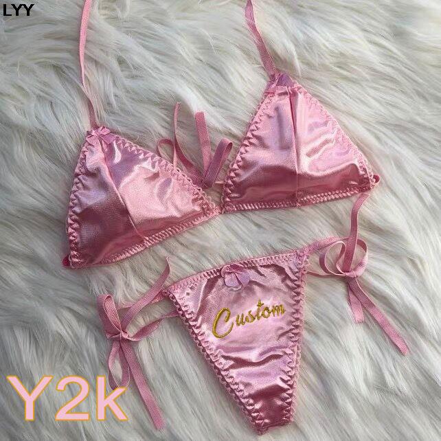 Custom Name Thongs Triangle Br - Embroidery Underwear ulasan dan harga