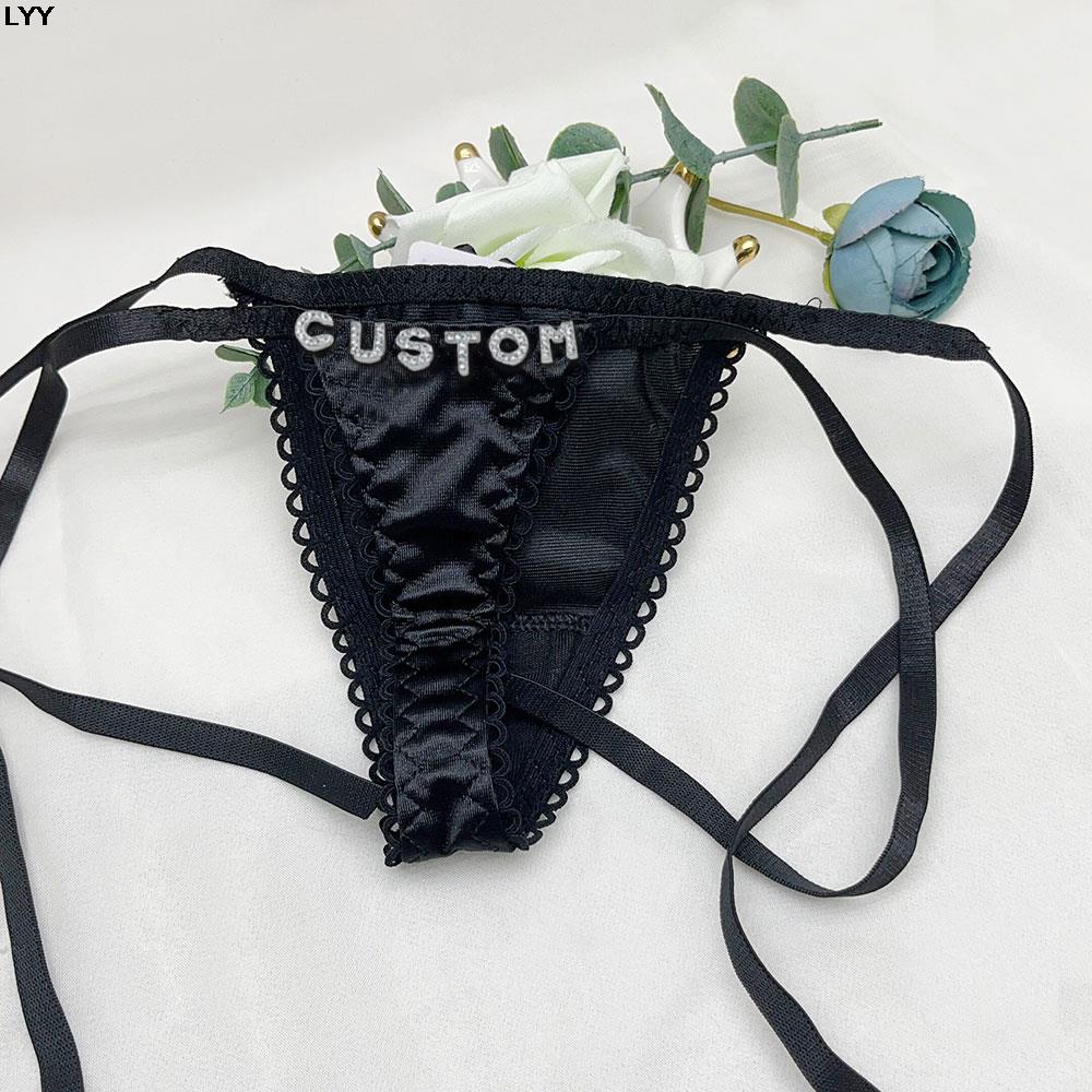 Custom Name Thongs Triangle Br - Embroidery Underwear ulasan dan harga