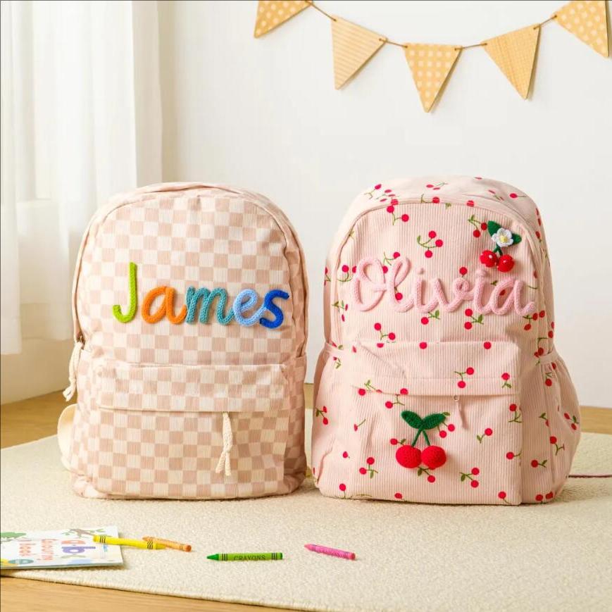 Custom Cute Backpack For Kids  - Embroidery Name Designs ulasan dan harga